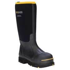 Dryshod Steel-Toe Hi Waterproof Work Boots Black/Yellow Size 11 (STT-UH-BK-M11)