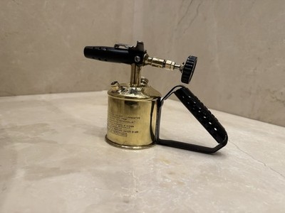 Vintage Messing Max Sievert 209 Stockholm Schweden Lötlampe 0,25 L - 1/2 Pint