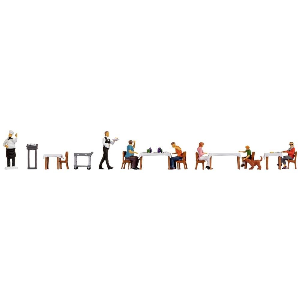 Figurines NOCH 16246 restaurant peintes à la main pour décor de modélisme ferroviaire H0