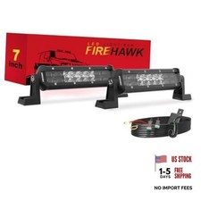 LED Light Bar 40,000LM 2PCS 2026 New Japanese Chips - Spot Flood Combo 7 Inch