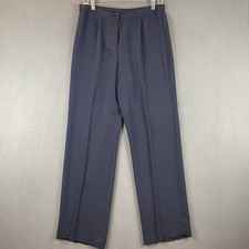 VTG Pendleton Pants Sz 8 Navy High Rise Elastic Waist Flat Front Lightweight EUC