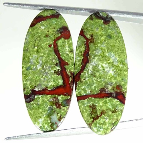 Cabochon En Jaspe Aqua Terra Sédimentaire - Pierre Semi-précieuse Ovale 18x13 Mm - Fait Main En France