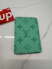 Louis Vuitton Pocket Organizer M27652 Taigarama Minty Green Card Holder  New