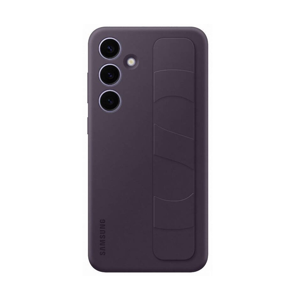 Coque Galaxy S24 Plus silicone antichoc violet foncé standing grip antidérapante