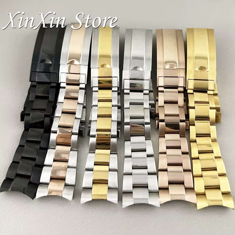 Edelstahl Uhrenarmband 20mm, 904L massiv Glide Ersatzband Oyster/Jubilee Stil - Bild 3 von 4