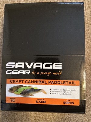 Savage Gear, Craft Cannibal Paddletail, 7g,8.5cm, 50pcs, Dirty Roach