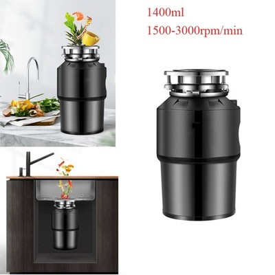 220V   Food Waste Processor Disposer Garbage Disposal Crusher 1400ml 630W- #iv