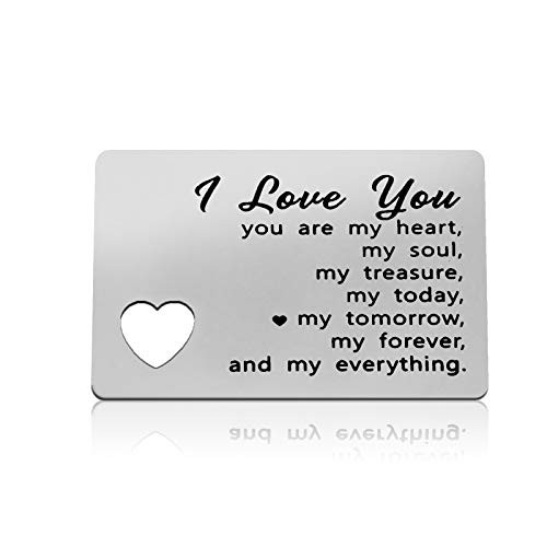 Anniversary Card Gifts for Him Engraved Wallet Card for Boyfriend Girlfriend - Picture 2 of 8