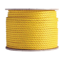 Erin Rope TWPY120600 3/8"x600' Yellow 3-Strand Twisted Polypropylene Rope