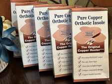 The Original Copper Heeler Pure Copper Orthotic Insole 1 Pair New !Pain Relief!