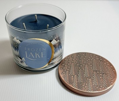 Bath & Body Works ~ FROZEN LAKE ~ Scented 3-Wick Candle 14.5 oz NEW