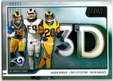 #3D-ACJ Aaron Donald, Cory Littleton, Jalen Ramsey, LA Rams 2020 Score 3D