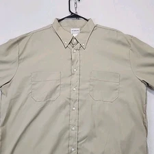 WearGuard Aramark Heavy Duty Work Button Up Duty Shirt NWOT Mens 2XL-L Khaki Tan