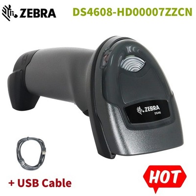 Zebra DS4608-HD00007ZZCN 1D 2D LED Handheld Laser Imager USB Barcode Scanner