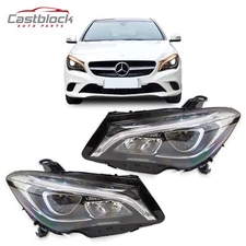 For 2014-2019 Mercedes Benz CLA45 W117 Headlights LED Lens Beam Projector LED LR