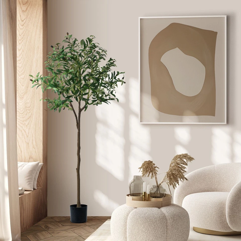 Livsip 150cm Artificial Olive Tree Lifelike Faux Potted Plants Home Garden Decor - image 2 of 4