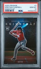 2025 Panini Crusade #7 Kristian Campbell Knightcap Rookie SP PSA GEM MINT 10