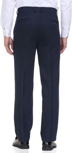 Pantalone elegante uomo vestibilità classica vita flessibile piatto davanti, comodo, capiente - Foto 14 di 42