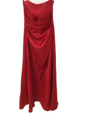 ALFRED ANGELO Ladies UK 8 Red Beaded/Ruched Detail Occasion Dress Pre-Loved