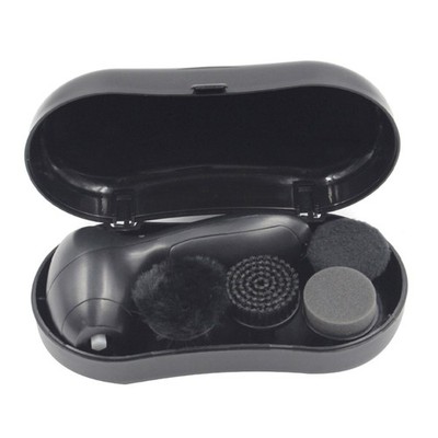 Electric Shoe Polisher Shiners Brush Portable Wireless Leather Cleaner Care Kit