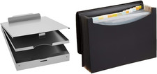 Metal Clipboard with 2 Compartments and Interior 250 Sheet Paper Storage, 14.09 