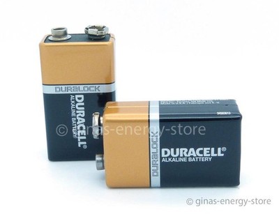 8 x Duracell Plus 9V Block 6LR61 9 V Blockbatterie E-Block Rauchmelder