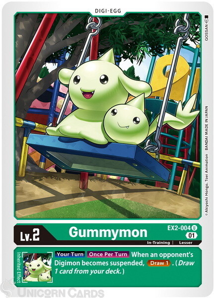 EX2-004 Gummymon Uncommon Mint Digimon Card