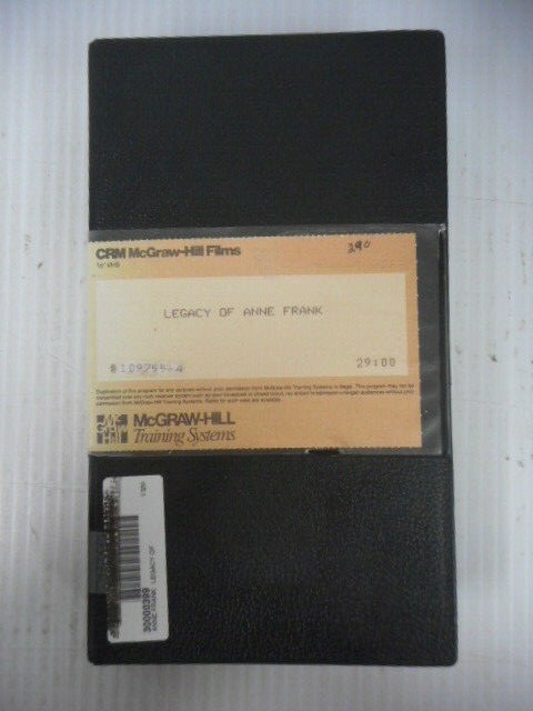 Legacy Of Anne Frank VHS CRM McGraw Hill Films Training Systems 29 Minutes