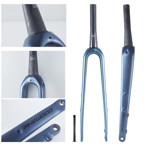 Full Carbon Fiber Rigid Forks 700C Road Bike Hard Forks Internal Cable Routing - Picture 24 of 26