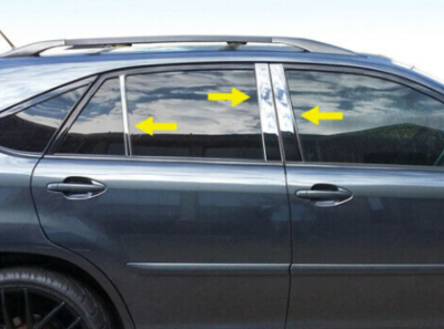 Chrome Stainless Steel Pillar Post Trim – 6-Piece Set For 2004-2009 Lexus RX 330/350