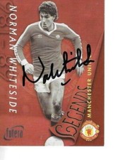 NORMAN WHITESIDE SIGNED MANCHESTER UTD LEGENDS FUTERA CARD
