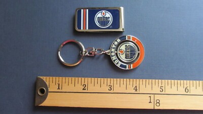 1 SPINNER KEYCHAIN & MONEY CLIP EDMONTON OILERS NHL HOCKEY MCDAVID GRETZKY