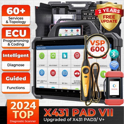 LAUNCH X431 PAD VII Pad7 Pro Car Diagnostic Scanner J2534 Key Programming Coding