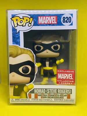 Funko Pop! Marvel Nomad Steve Rogers 820 Collector Corps Exclusive In Protector