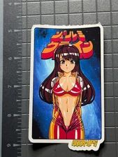 Hook-Ups Sticker Decal - Anime Girl in Space Suit, Retro Sci-Fi Design Pin-Up