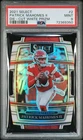 2021 Patrick Mahomes Select Die Cut White Prizm 36/99 PSA 9