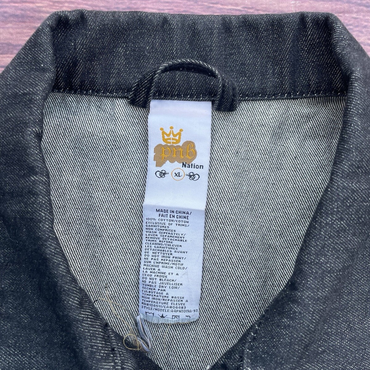 Pnb Nation Graffiti Black Jean Jacket XL Y2K Vtg NYC Hip Hop Pnb Nation Graffiti Black Jean Jacket XL Y2K Vtg NYC Hip Hop