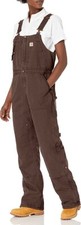 NWT Carhartt Women Weathered Duck Wildwood Biballs Brown XXL 20  120 II058