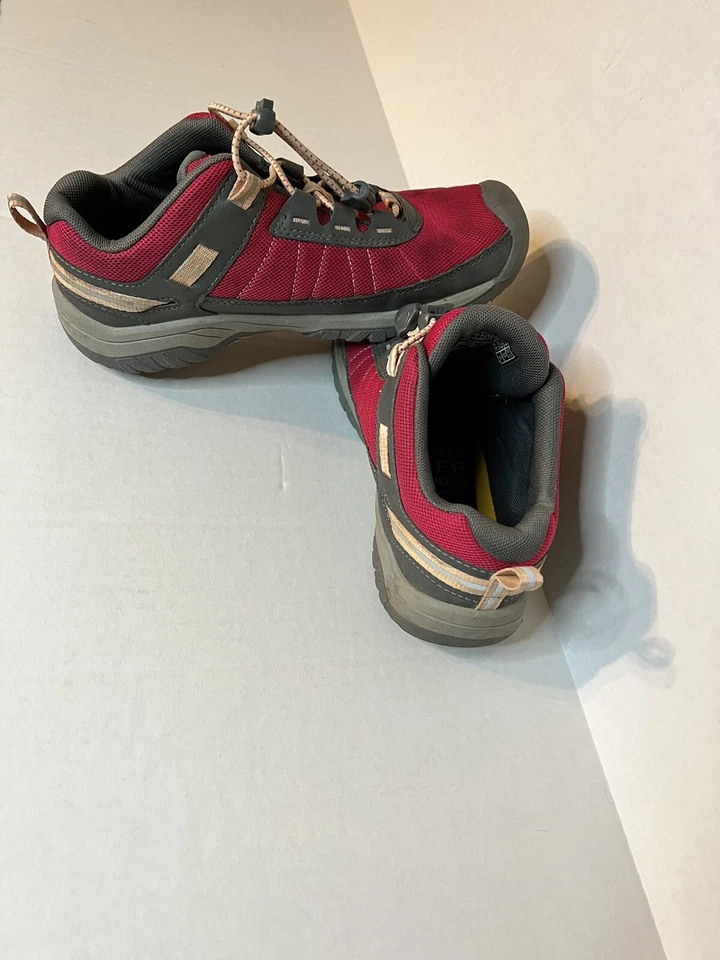 Zapato Keen Big Kids Targhee Sport Vent Senderistas Bungee Encaje Rosa Gris Talla 4 EE. UU. Foto 3 de 4