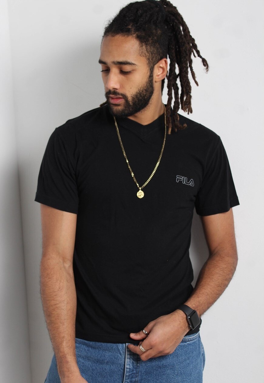 T shirt Fila vintage nera taglia S W1Y2