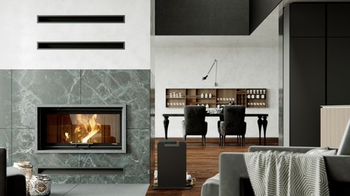Griglia camino nera: varie dimensioni - design moderno - Photo 10/28