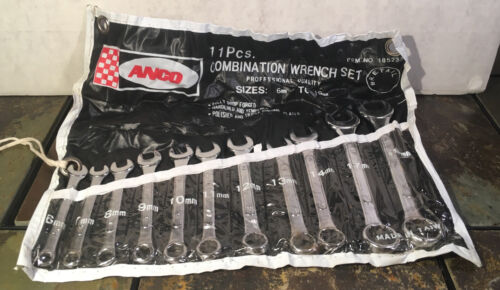 Anco 11 Piece Combination Wrench Set 6 mm to 19 mm with carrying bag complete