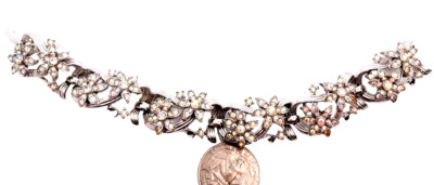 Gorgeous Vintage Rhinestone Double Star Flower Crown Trifari Philippe Bracelet!