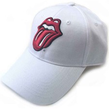 The Rolling Stones - Tongue Logo - White Baseball Cap