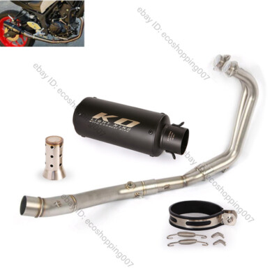 For Yamaha MT-03 2016-2025 YZF R3 Full System Exhaust Black Muffler Header Pipe