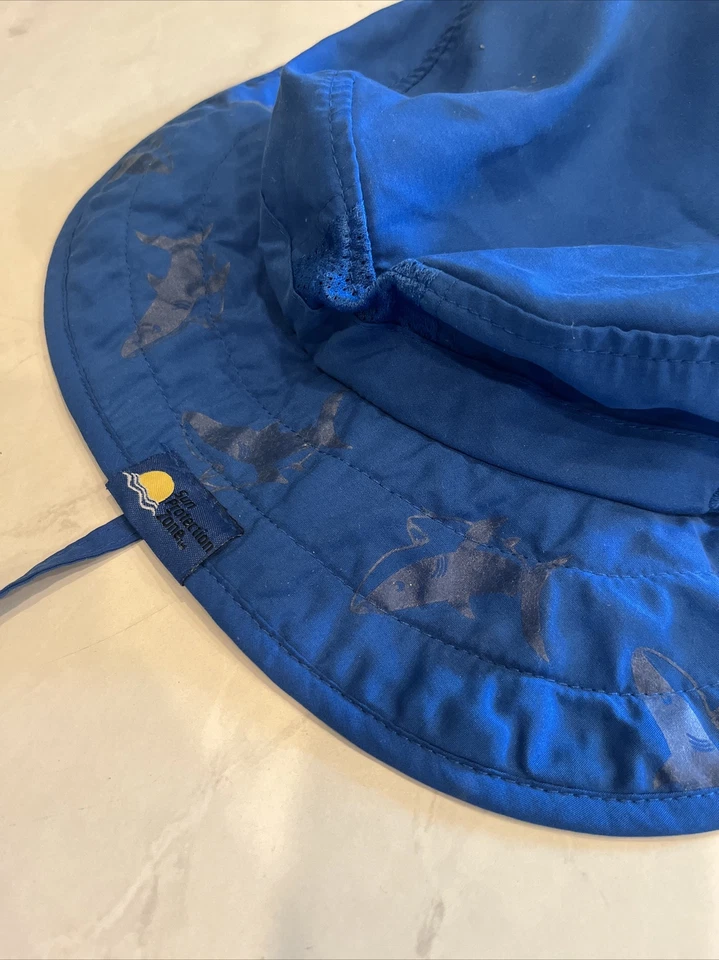 Zona de Protección Solar Niños Niños Niños Safari Sombrero Talla Única Edades 3-10 Azul Foto 2 de 4