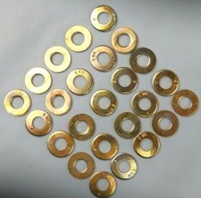 Flat Washer 1/4" SAE Hard "25 Washers" Yellow Zinc Coated