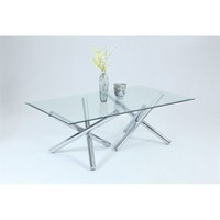 Chintaly Imports Dining Table In Chrome on sale Chintaly Imports Dining Table In Chrome on sale
