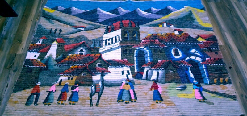 Handmade Tapestry - San Pedro Handmade Peruvian Tapestry- Wall Tapestry llamas