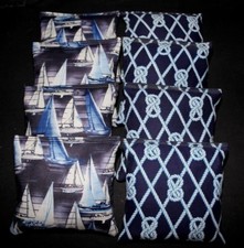 Barche a Vela Away Nodi Nautica Tessuto 8 Borse Gioco Regolazione ACA Corn Hole